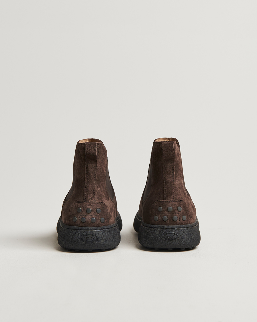 Herre | Tod's Gommino Chelsea Boots Dark Brown Suede | Tod's | Gommino Chelsea Boots Dark Brown Suede