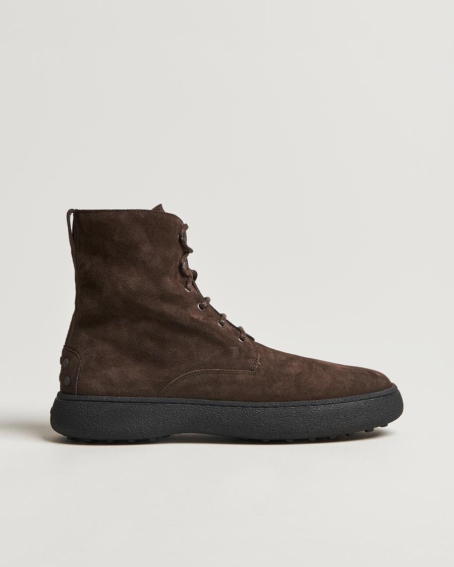 Herre | Tod's Gommino Winter Boots Dark Brown Suede | Tod's | Gommino Winter Boots Dark Brown Suede