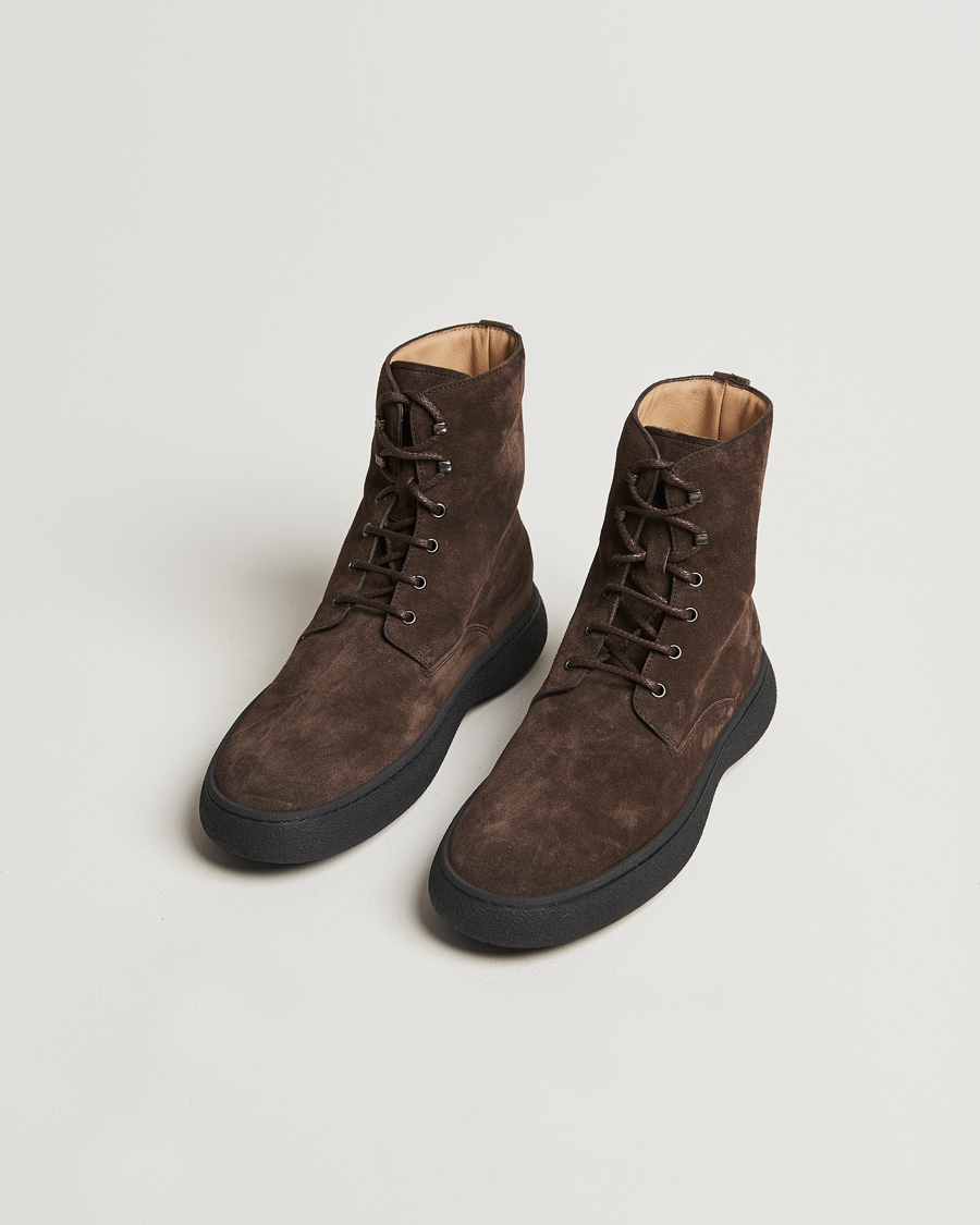 Herre | Tod's Gommino Winter Boots Dark Brown Suede | Tod's | Gommino Winter Boots Dark Brown Suede