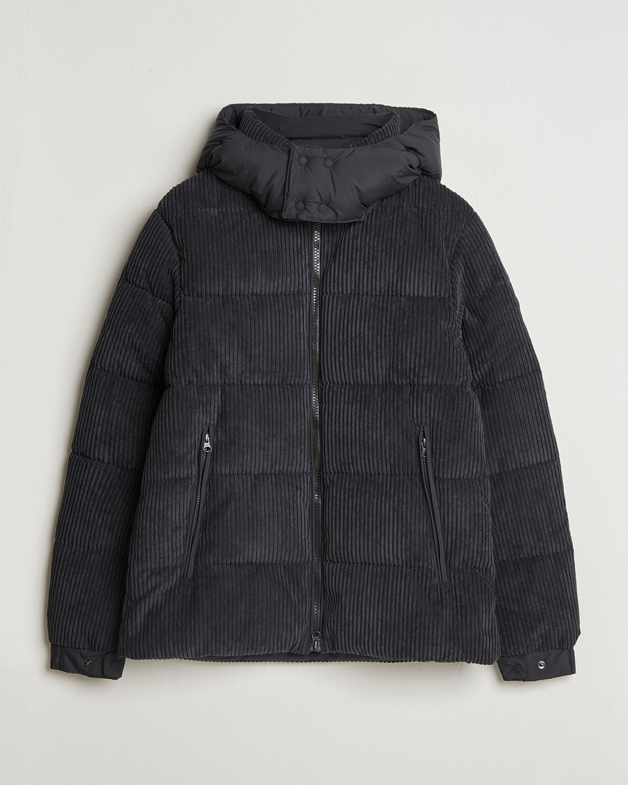 Herre | Jakker | Save The Duck | Albus Cord Padded Puffer Jacket Black