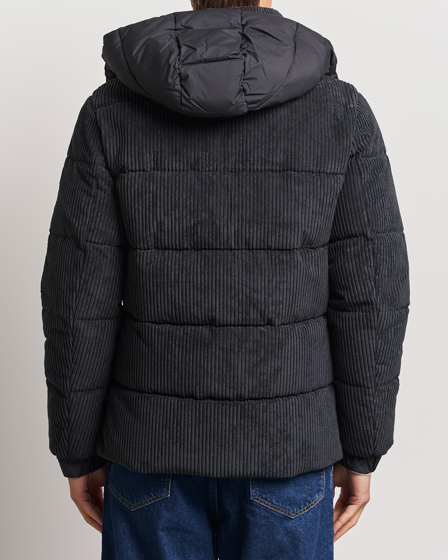 Herre | Jakker | Save The Duck | Albus Cord Padded Puffer Jacket Black