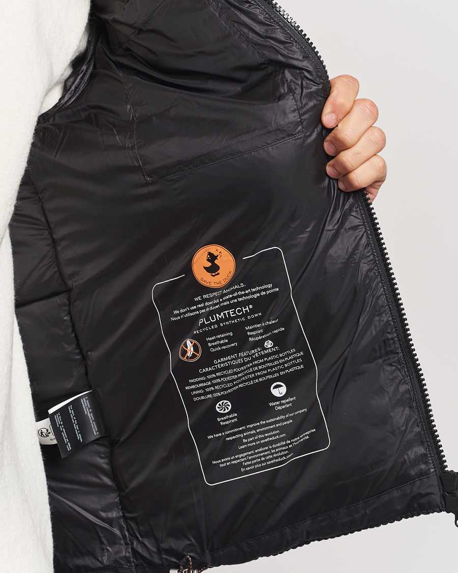 Herre | Jakker | Save The Duck | Albus Cord Padded Puffer Jacket Black