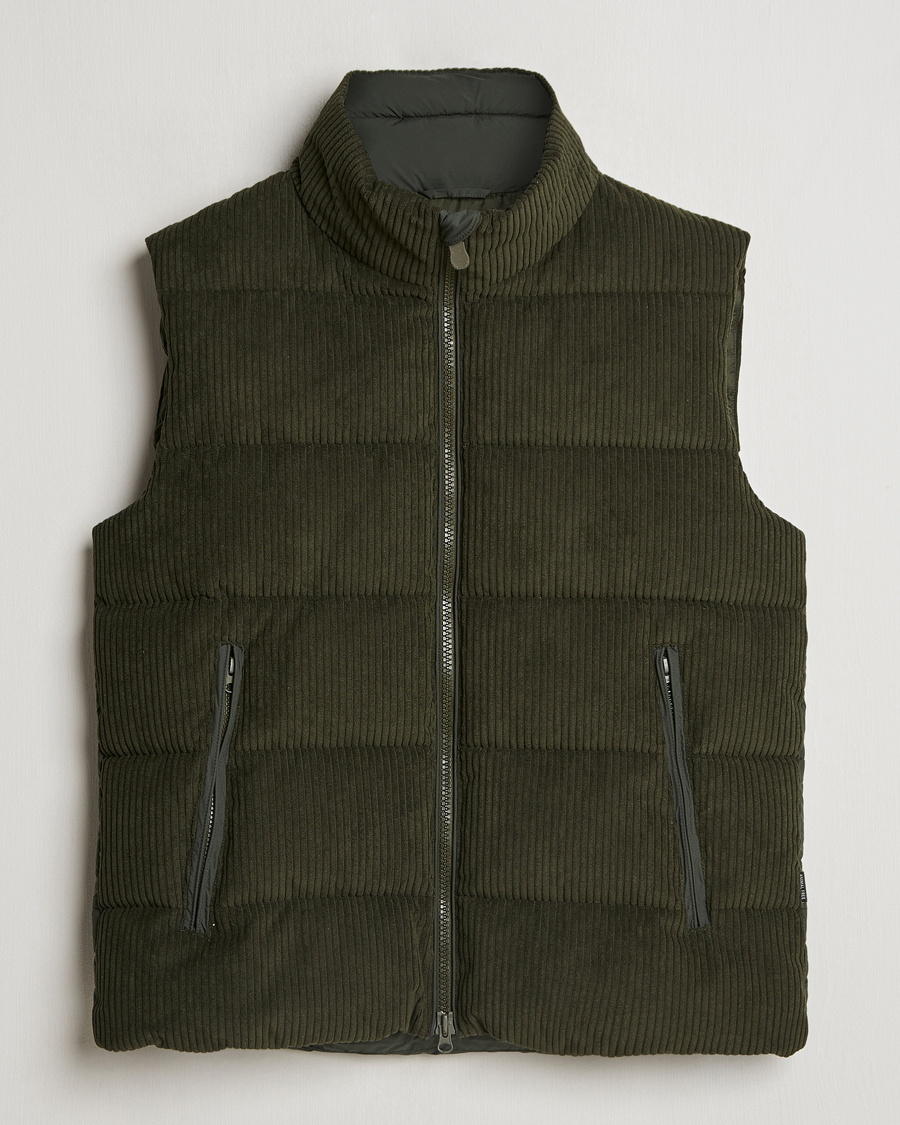 Herre | Jakker | Save The Duck | Euriops Cord Padded Vest Land Green