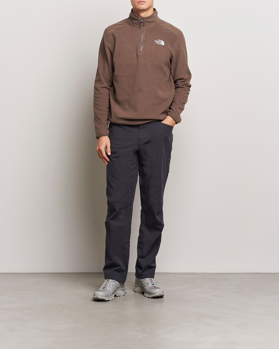 Herre | Gensere | The North Face | 100 Glacier Fleece 1/4 Zip Dark Brown