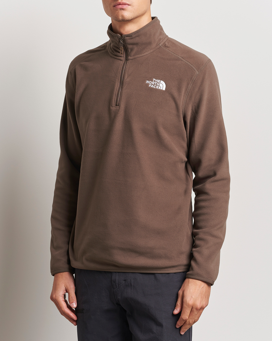 Herre | Gensere | The North Face | 100 Glacier Fleece 1/4 Zip Dark Brown