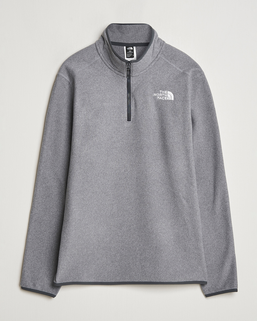 Herre | Gensere | The North Face | 100 Glacier Fleece 1/4 Zip Grey Heather