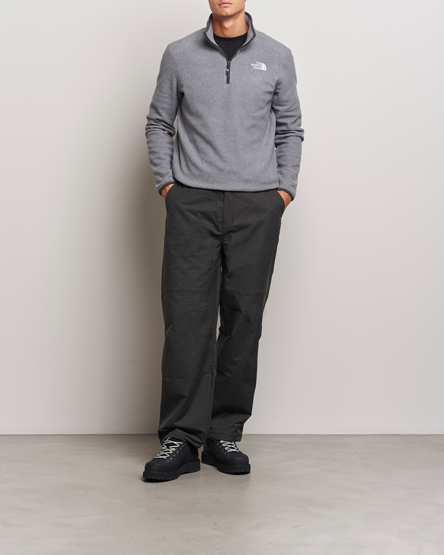 Herre | Gensere | The North Face | 100 Glacier Fleece 1/4 Zip Grey Heather