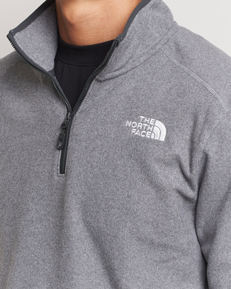 Herre | Gensere | The North Face | 100 Glacier Fleece 1/4 Zip Grey Heather