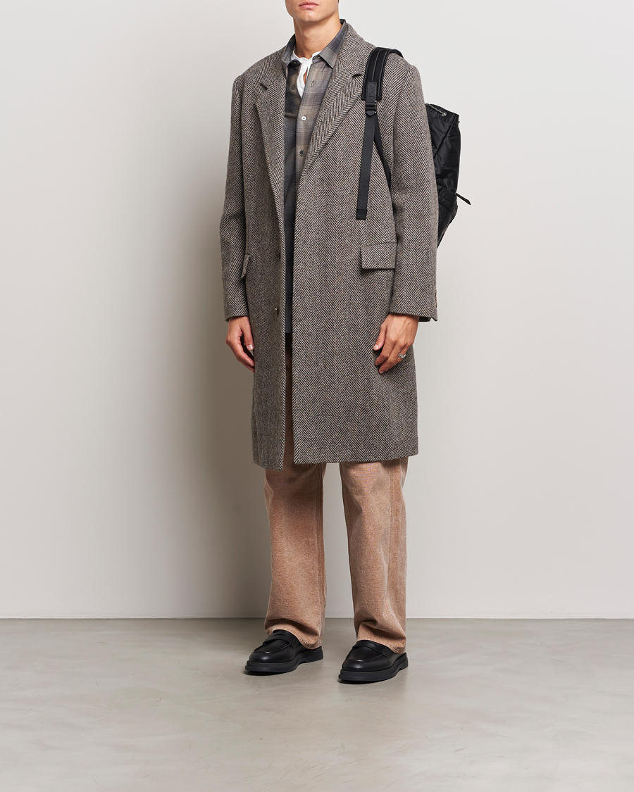 Herre | Jakker | Auralee | Wool Tweed Chesterfield Coat Khaki