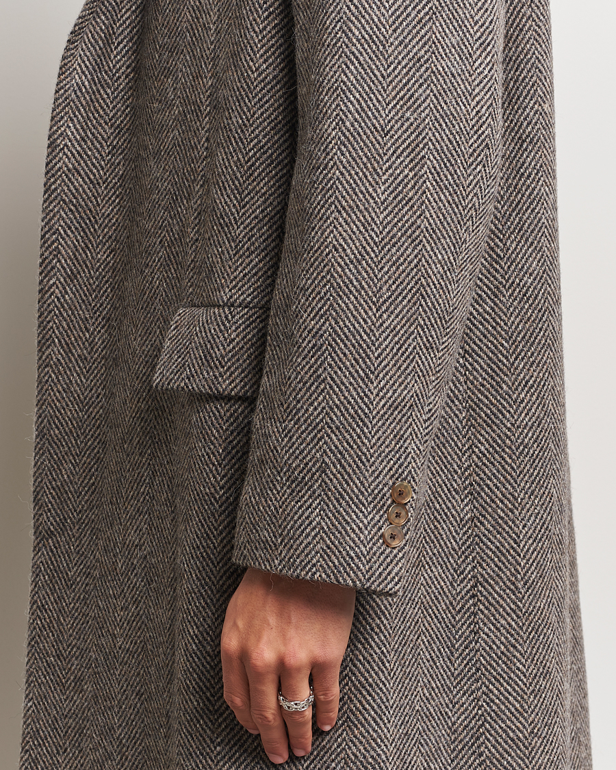 Herre | Jakker | Auralee | Wool Tweed Chesterfield Coat Khaki