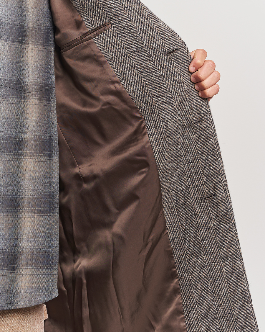Herre | Jakker | Auralee | Wool Tweed Chesterfield Coat Khaki