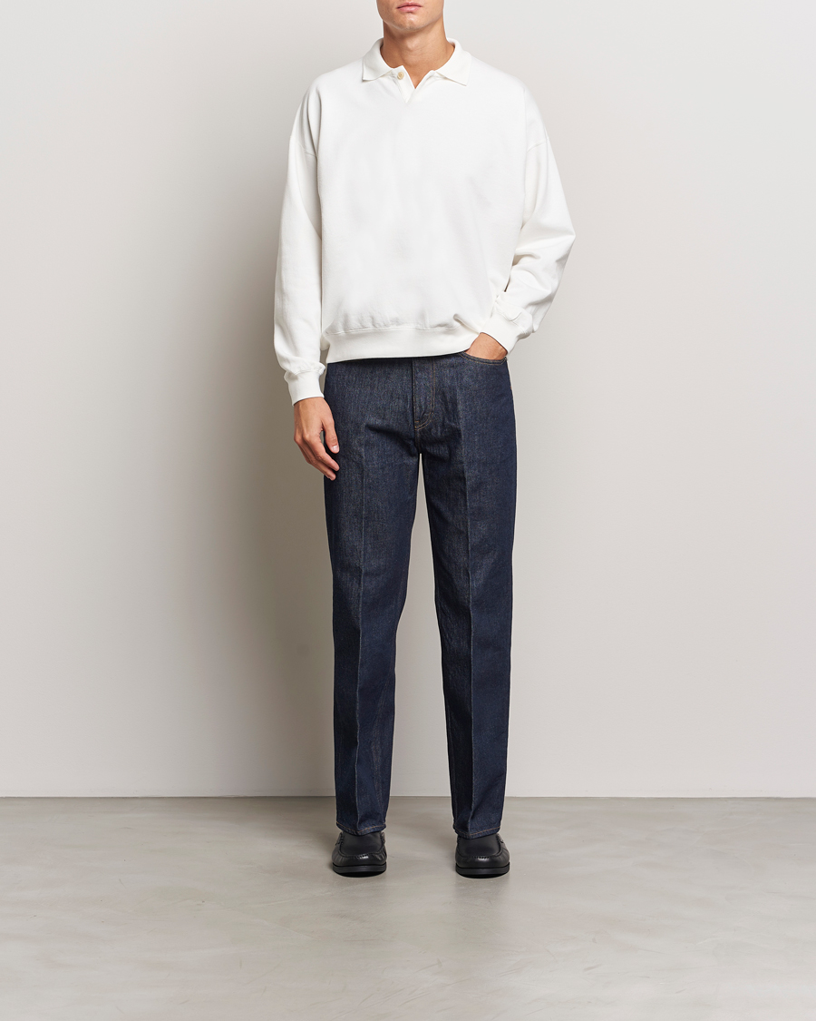 Herre | Jeans | Auralee | Regular Fit Denim Pants Dark Indigo