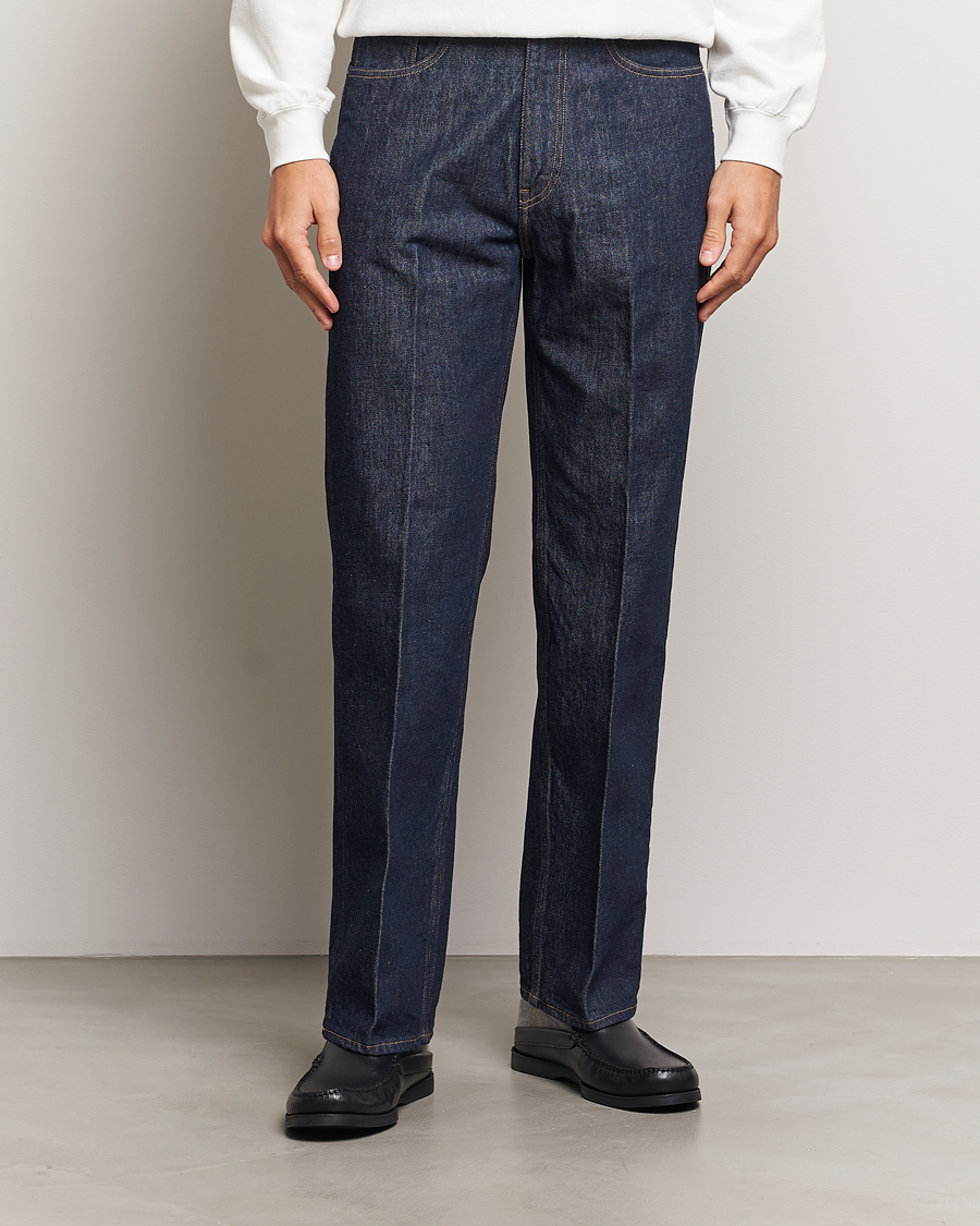 Herre | Jeans | Auralee | Regular Fit Denim Pants Dark Indigo