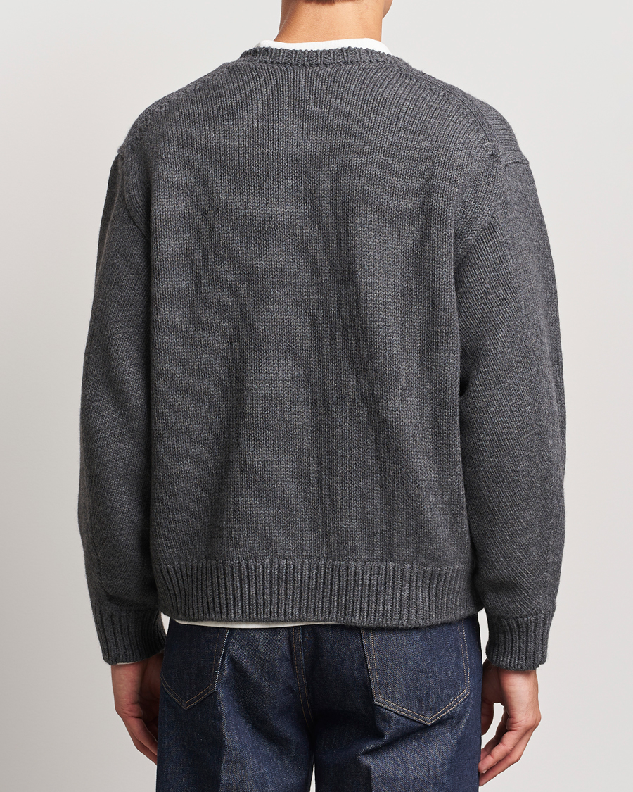 Herre | Gensere | Auralee | Soft Wool Cord Pullover Charcoal