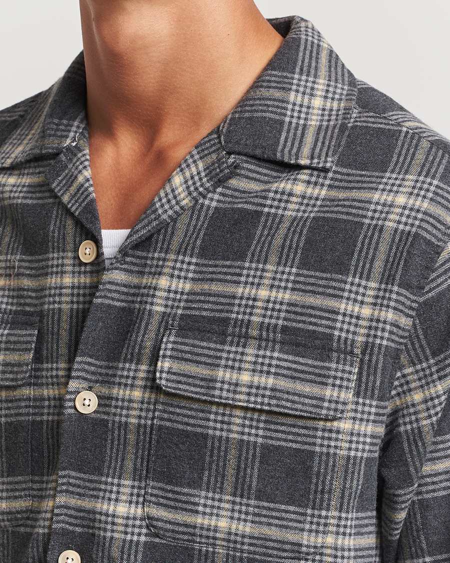 Herre | Skjorter | Sunflower | Flannel Pocket Shirt Grey Check