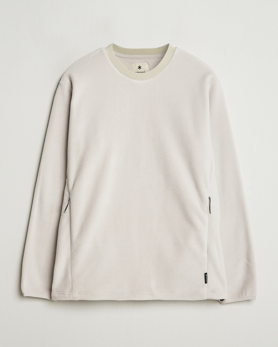 Herre | Gensere | Snow Peak | Double Face Fleece Pullover Ivory