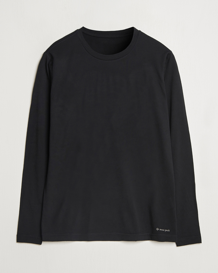 Herre | Gensere | Snow Peak | Merino Wool Long Sleeve T-Shirt Black