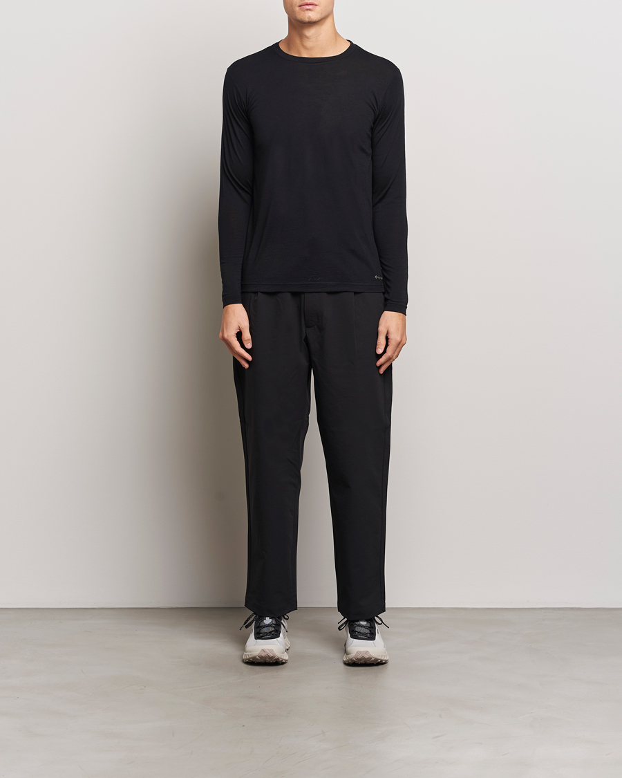 Herre | Gensere | Snow Peak | Merino Wool Long Sleeve T-Shirt Black