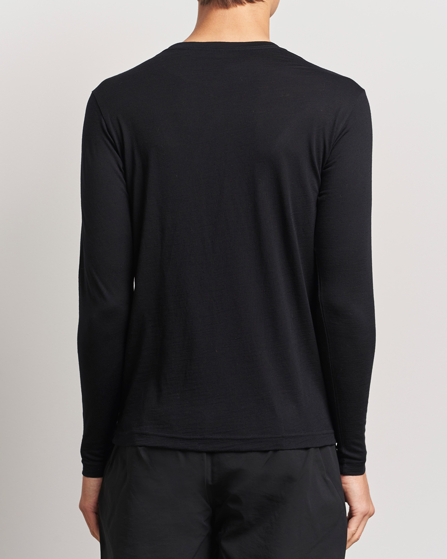Herre | Gensere | Snow Peak | Merino Wool Long Sleeve T-Shirt Black