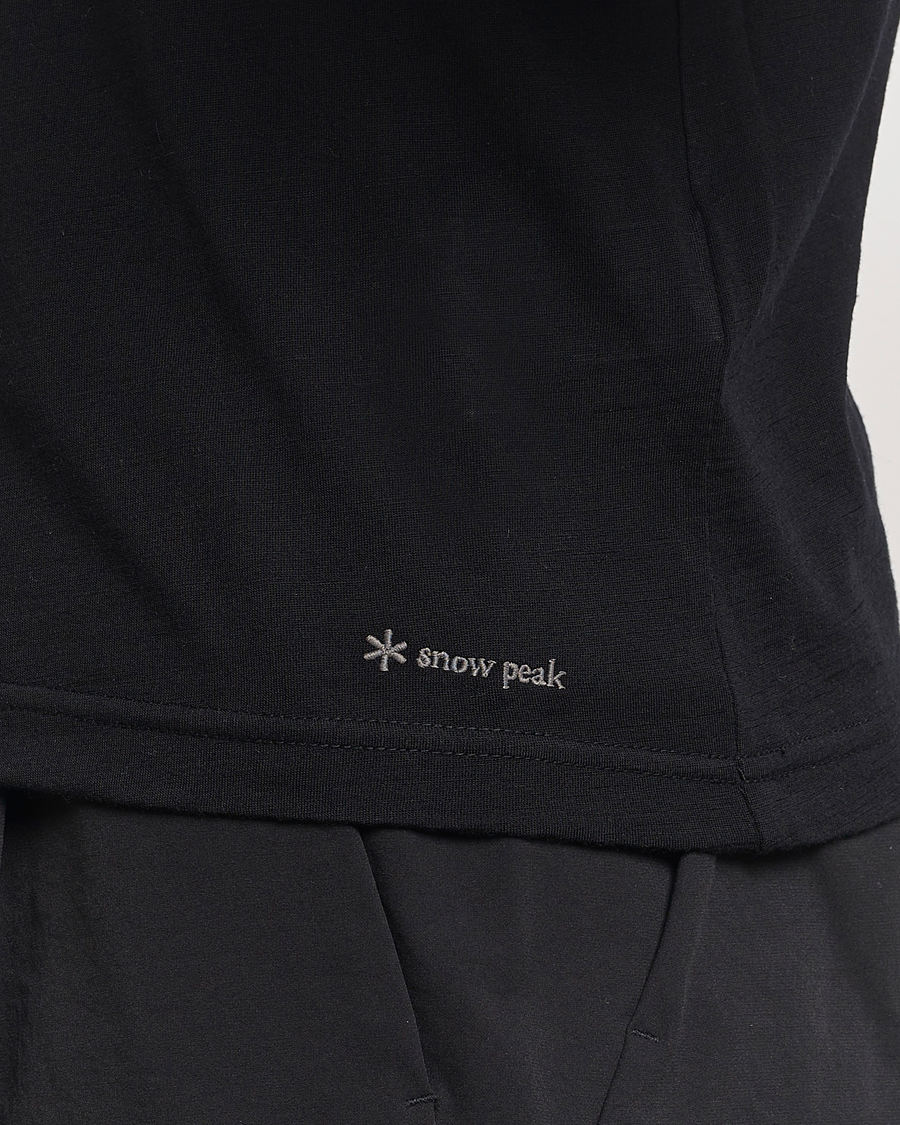 Herre | Gensere | Snow Peak | Merino Wool Long Sleeve T-Shirt Black
