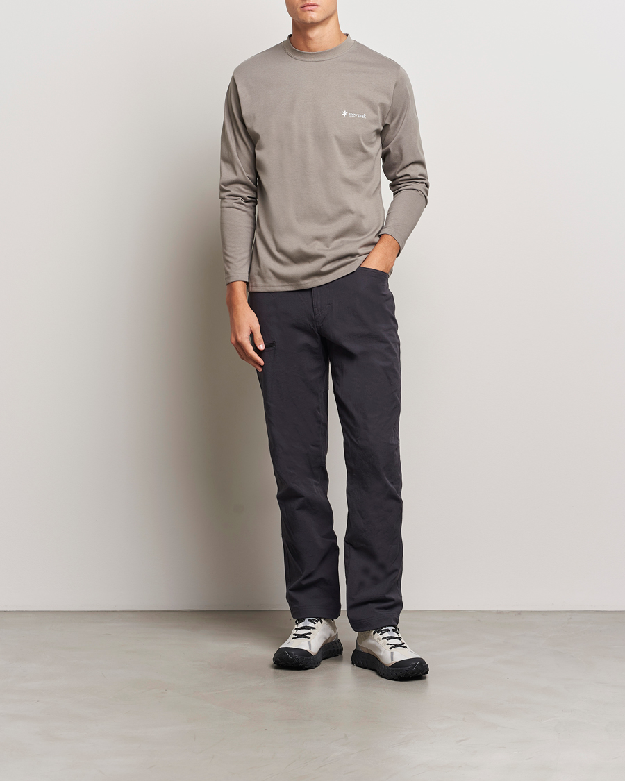 Herre | T-Shirts | Snow Peak | Onepoint Long Sleeve T-Shirt Greige