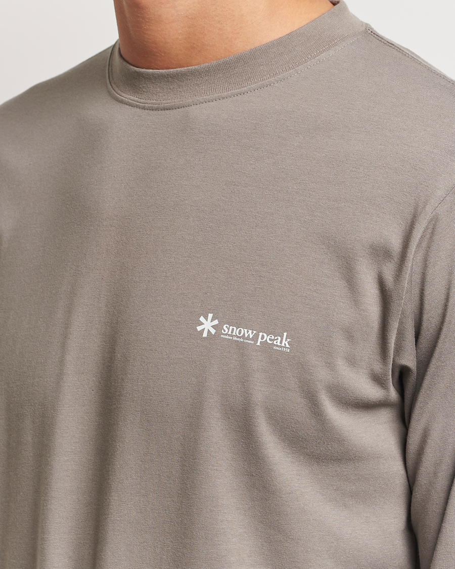 Herre | T-Shirts | Snow Peak | Onepoint Long Sleeve T-Shirt Greige