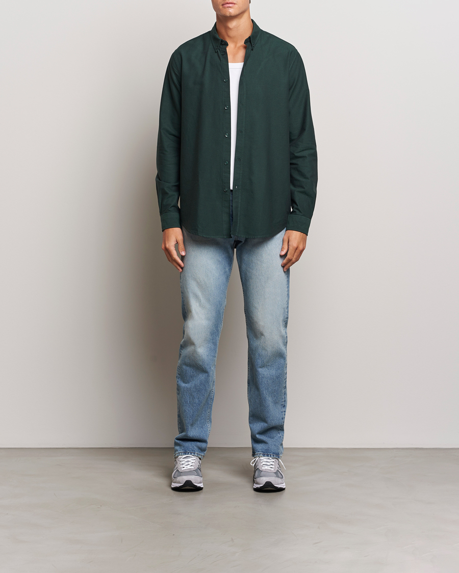 Herre | Skjorter | Samsøe Samsøe | Saliam Oxford Shirt Darkest Spruce