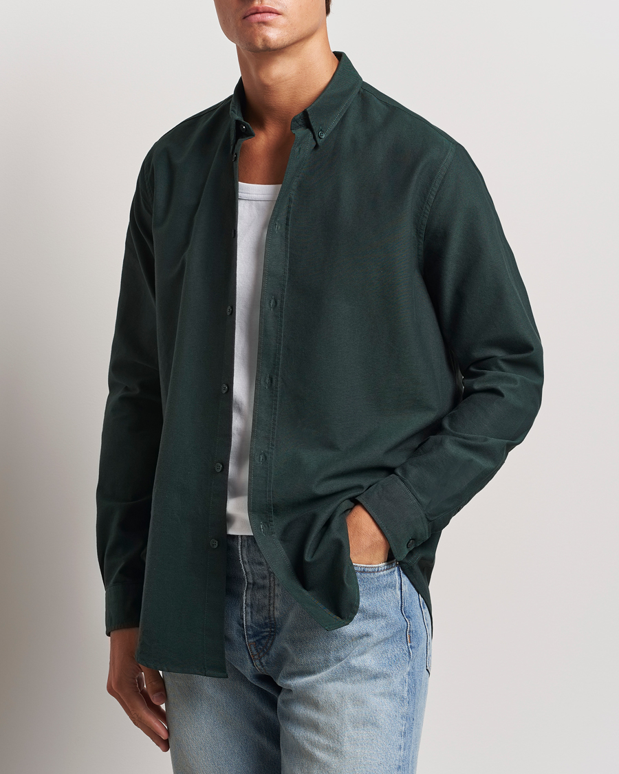 Herre | Skjorter | Samsøe Samsøe | Saliam Oxford Shirt Darkest Spruce