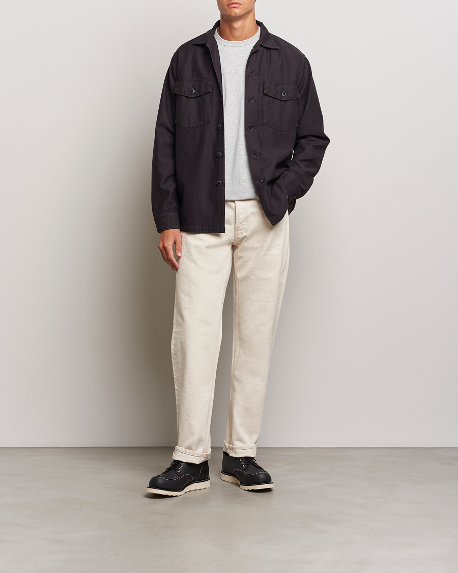 Herre | Skjorter | orSlow | Cotton Sateen US Army Overshirt Black