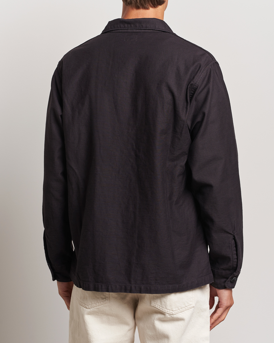 Herre | Skjorter | orSlow | Cotton Sateen US Army Overshirt Black