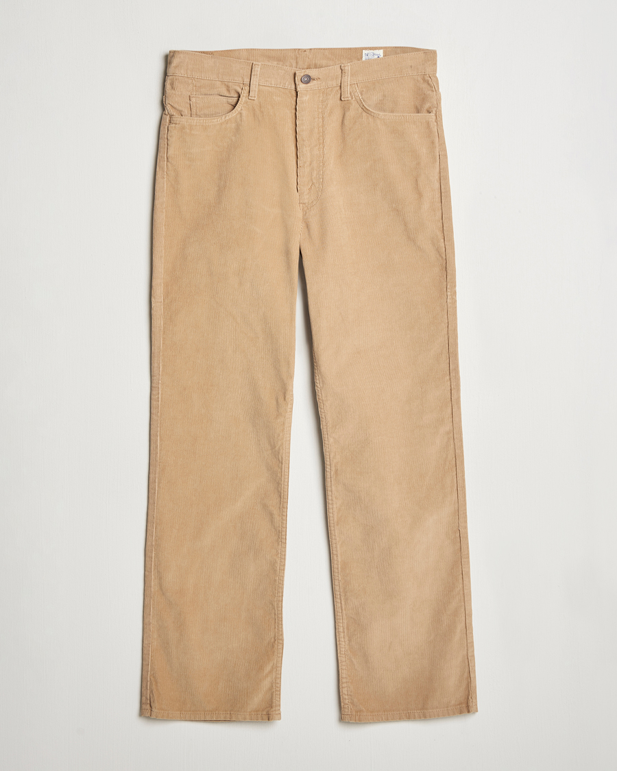 Herre | Bukser | orSlow | Shoe Cut Corduroy Pants Beige