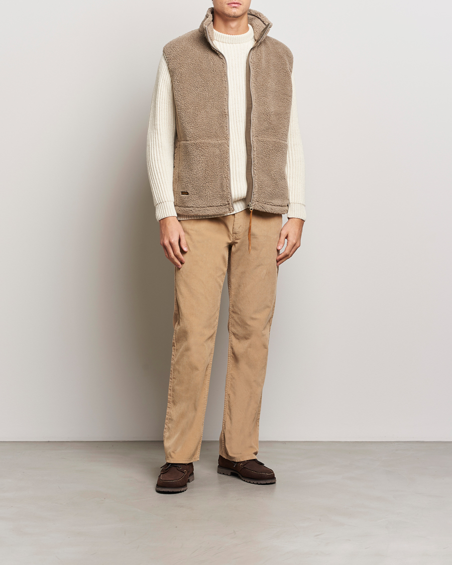 Herre | Bukser | orSlow | Shoe Cut Corduroy Pants Beige