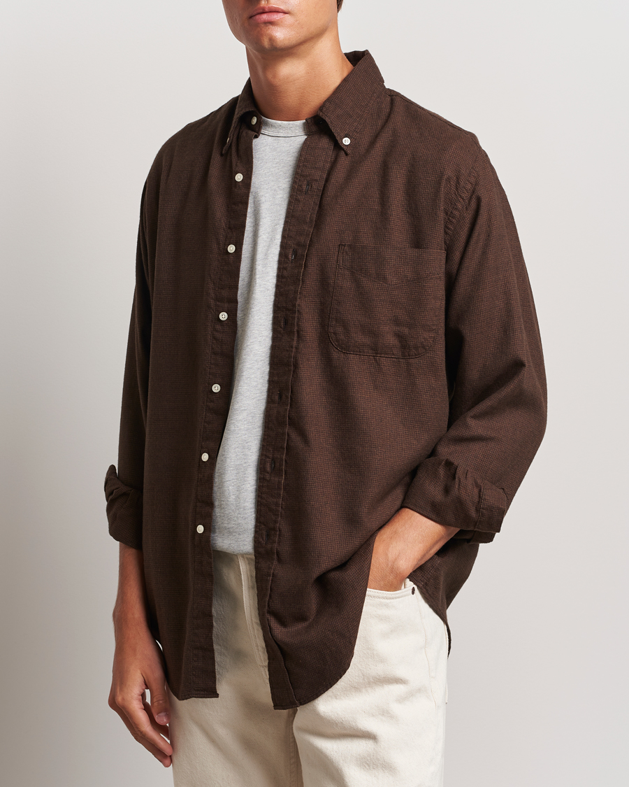 Herre | Skjorter | orSlow | Button Down Shirt Burgundy