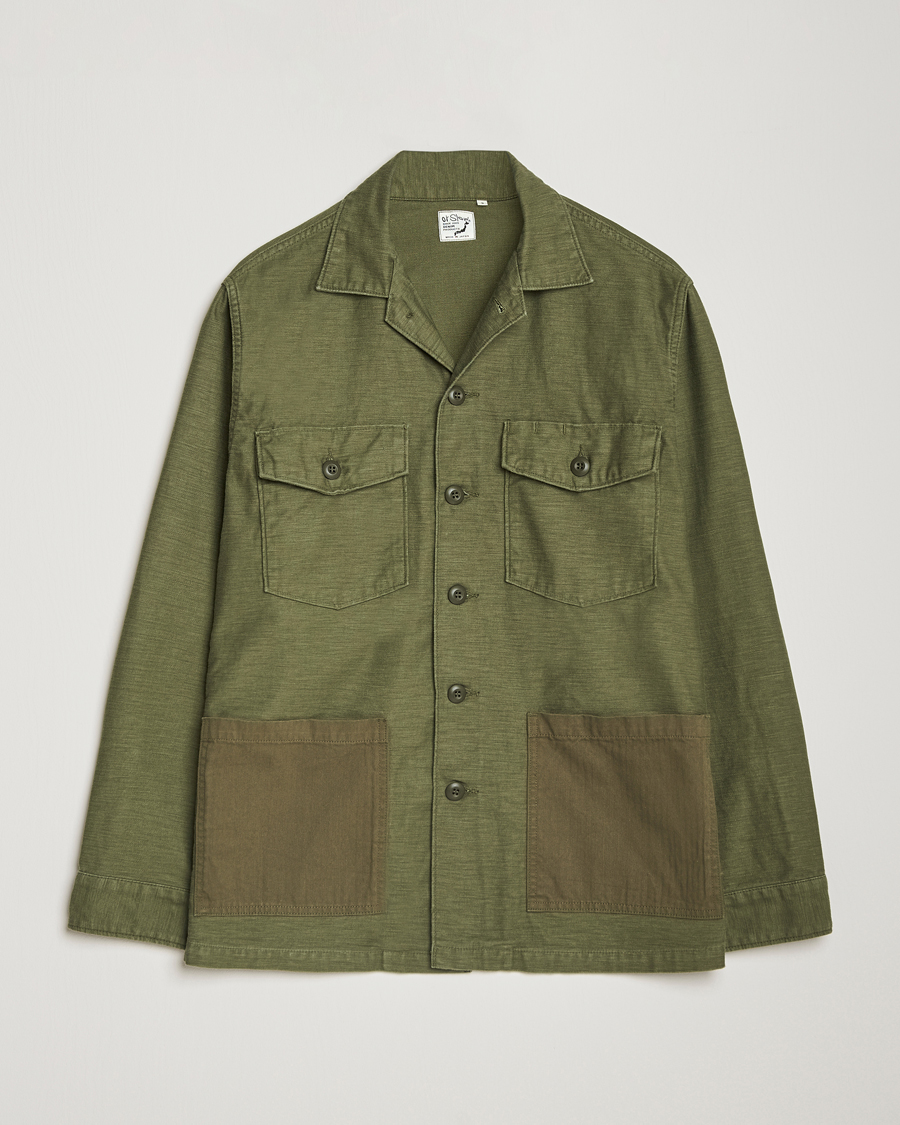Herre | Skjorter | orSlow | 4 Pockets US Army Shirt Dark Olive