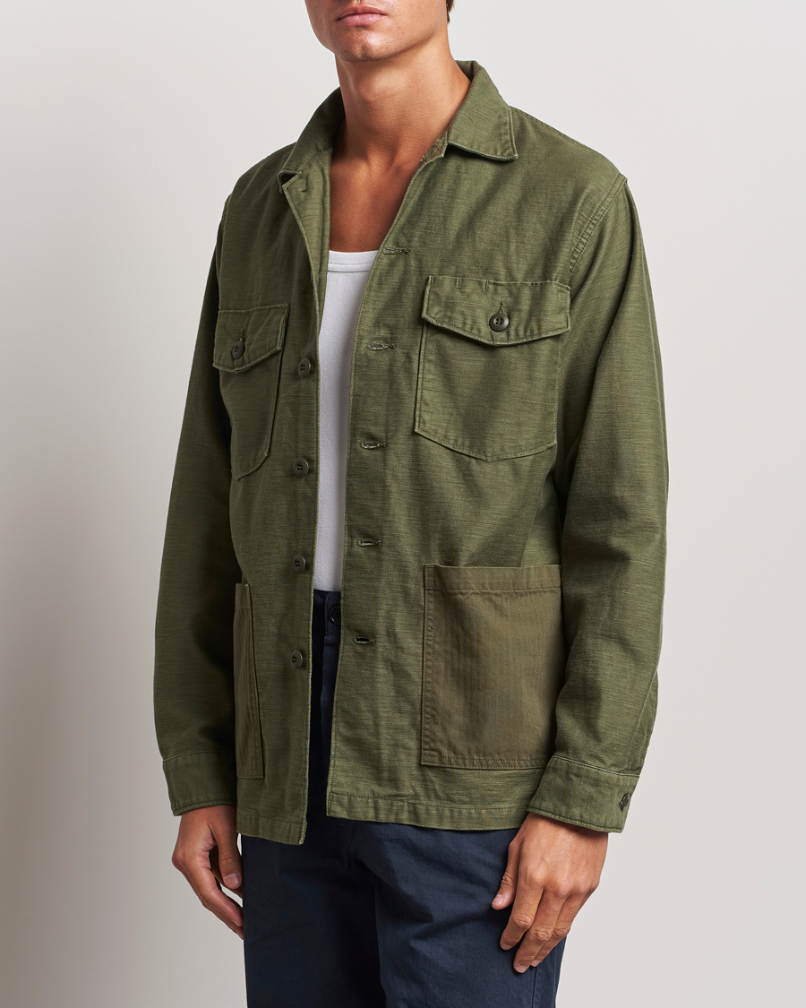 Herre | Skjorter | orSlow | 4 Pockets US Army Shirt Dark Olive