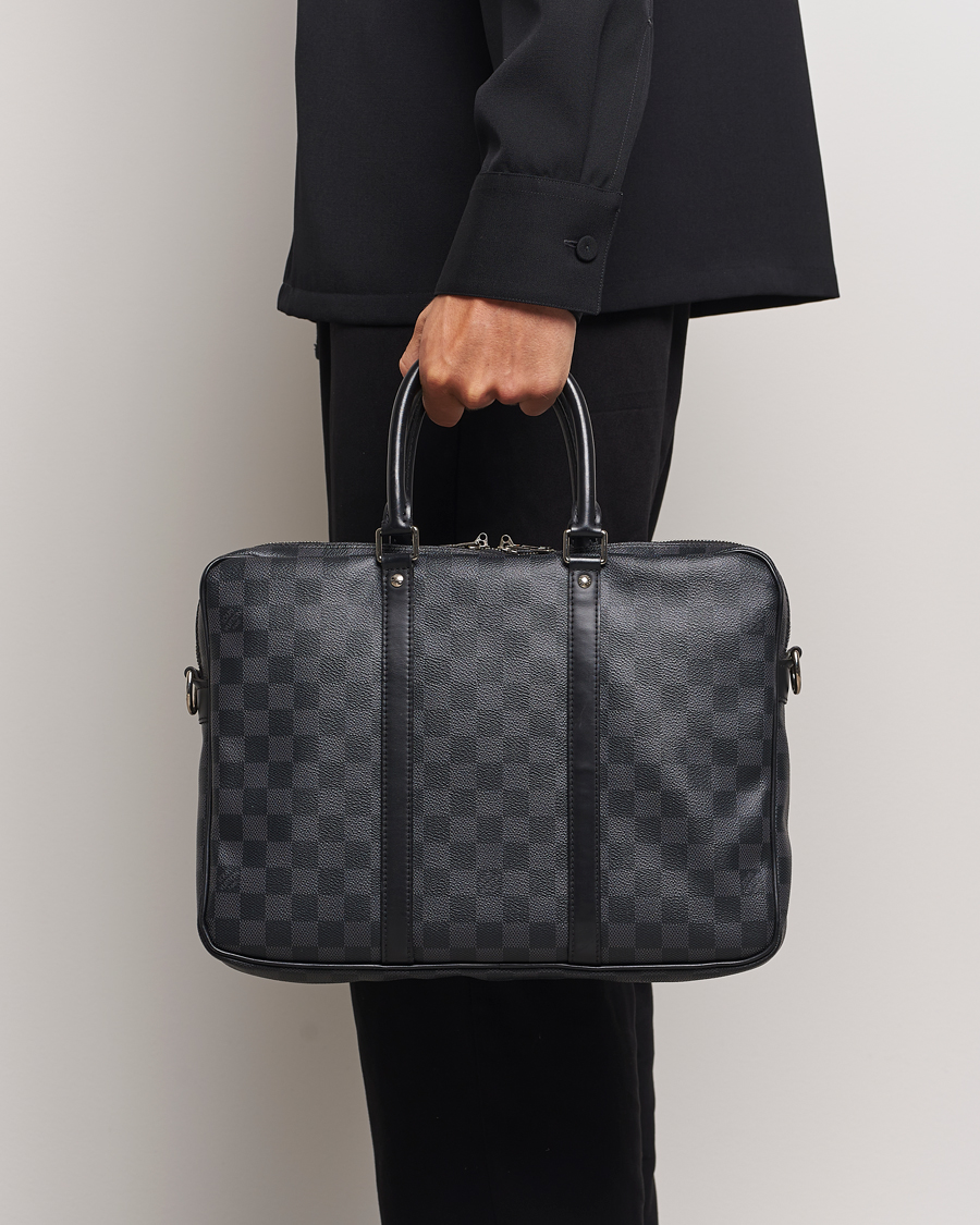 Herre | Louis Vuitton Pre-Owned Porte-Documents Voyage Briefcase Damier Graphite | Louis Vuitton Pre-Owned | Porte-Documents Voyage Briefcase Damier Graphite