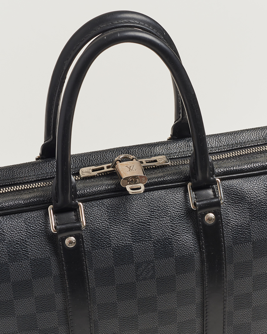 Herre | Louis Vuitton Pre-Owned Porte-Documents Voyage Briefcase Damier Graphite | Louis Vuitton Pre-Owned | Porte-Documents Voyage Briefcase Damier Graphite