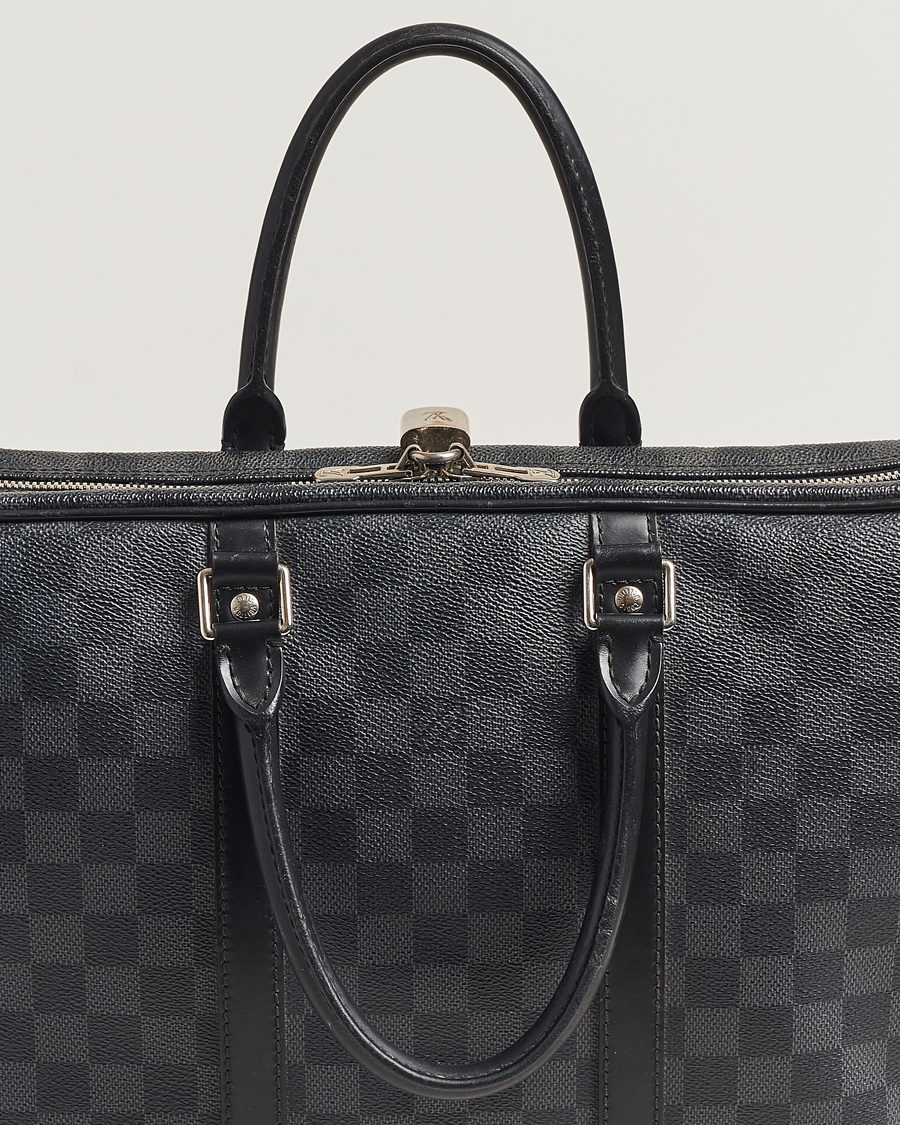 Herre | Louis Vuitton Pre-Owned Porte-Documents Voyage Briefcase Damier Graphite | Louis Vuitton Pre-Owned | Porte-Documents Voyage Briefcase Damier Graphite