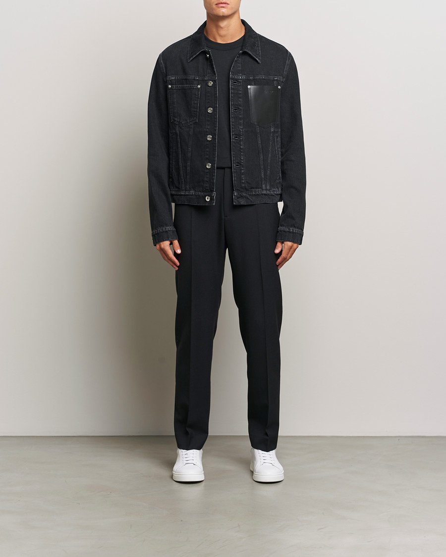 Herre | Jakker | Lanvin | Leather Pocket Denim Jacket Black