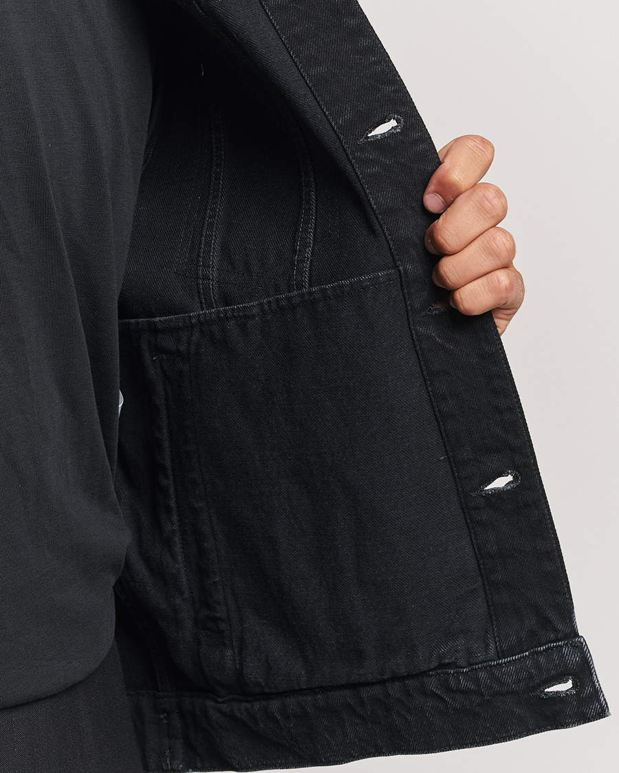 Herre | Jakker | Lanvin | Leather Pocket Denim Jacket Black