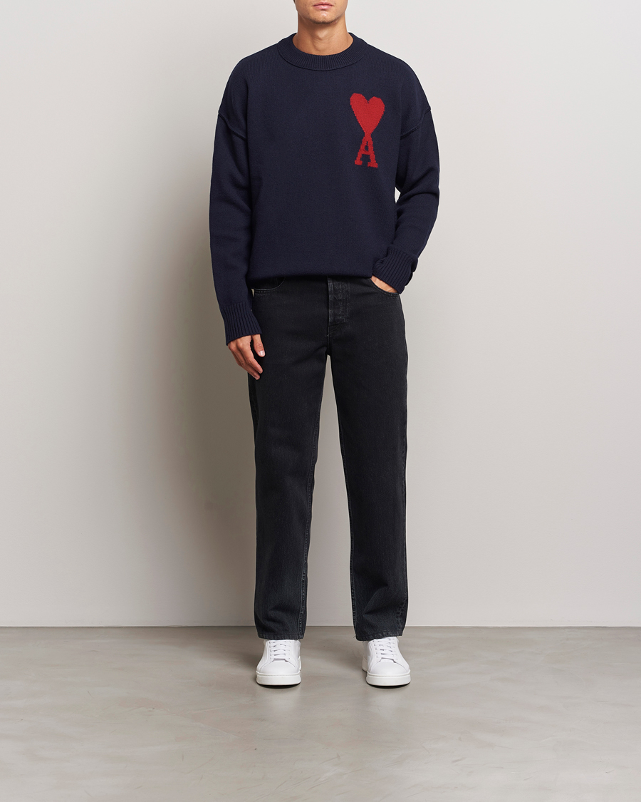 Herre | Jeans | Lanvin | Leather Pocket Denim Pants Black