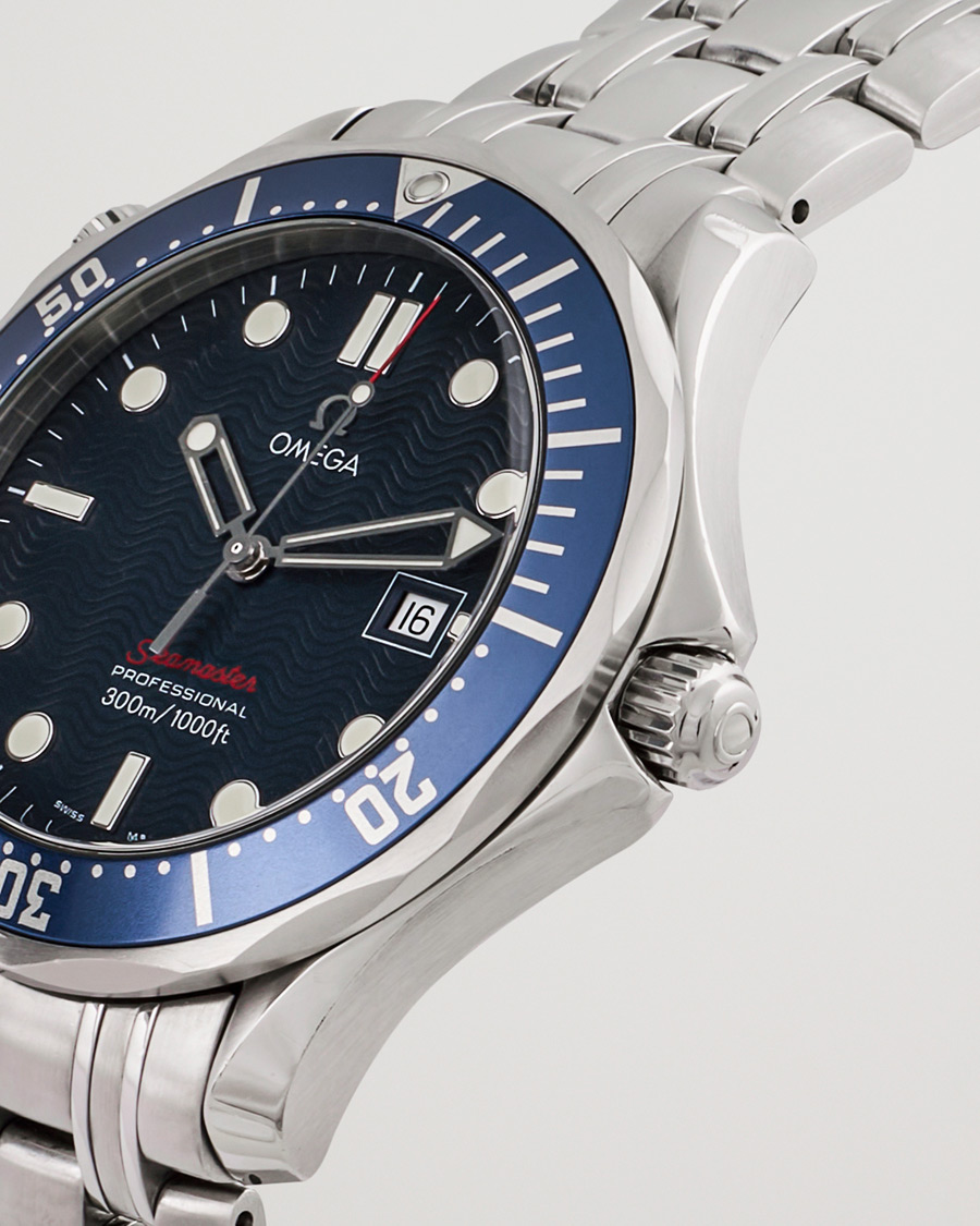 Herre | Omega Pre-Owned Seamaster Diver 300M Red 2221.80.00 Silver | Omega Pre-Owned | Seamaster Diver 300M Red 2221.80.00 Silver