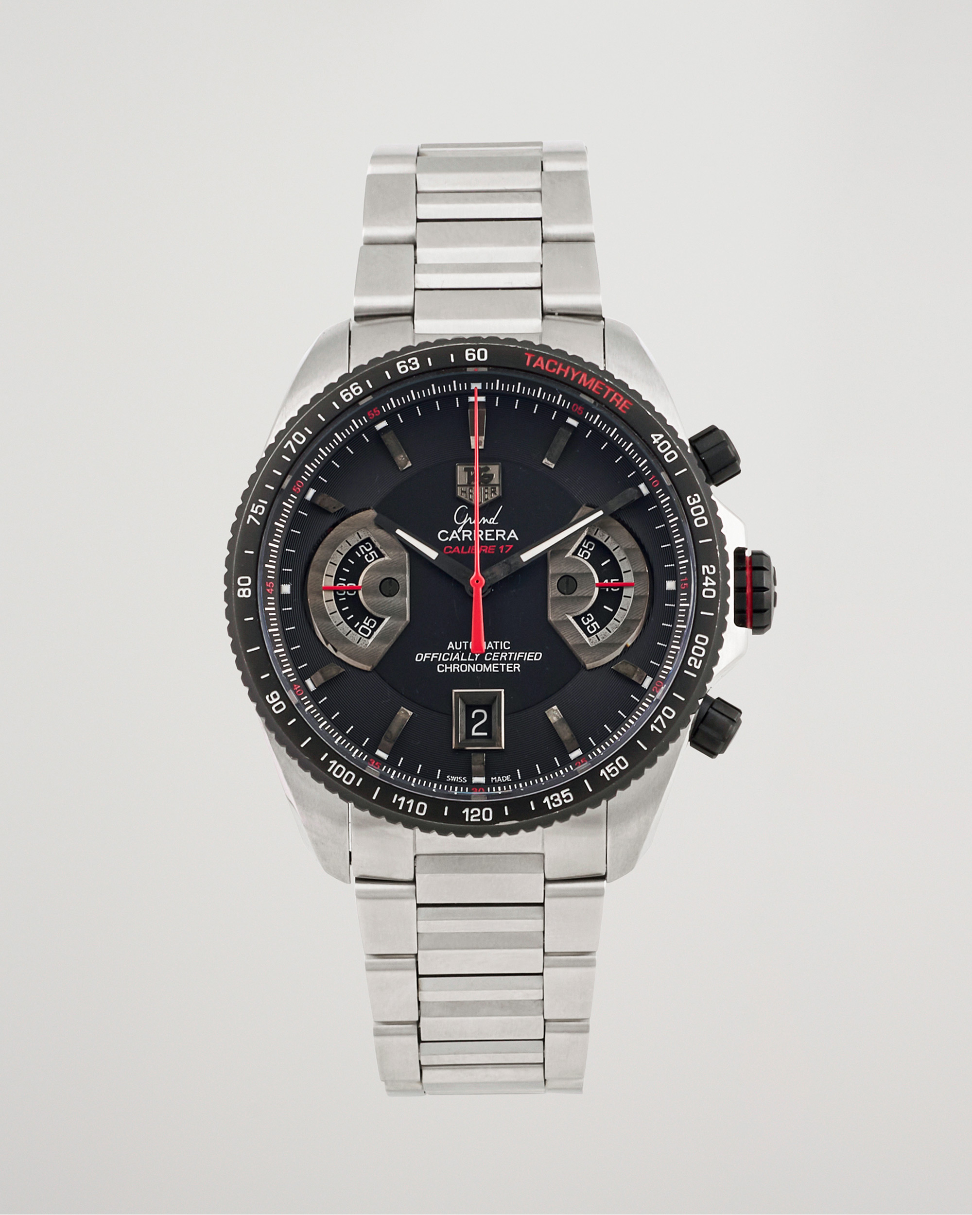 Herre | Tag Heuer Pre-Owned Grand Carrera Calibre 17 Ref. CAV511C Silver | Tag Heuer Pre-Owned | Grand Carrera Calibre 17 Ref. CAV511C Silver