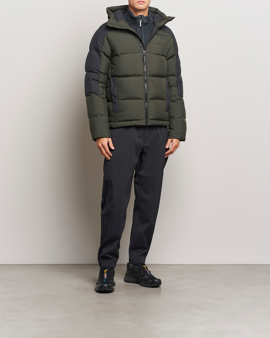Herre | Jakker | Peak Performance | Down Puffer Hood Jacket Olive Extreme