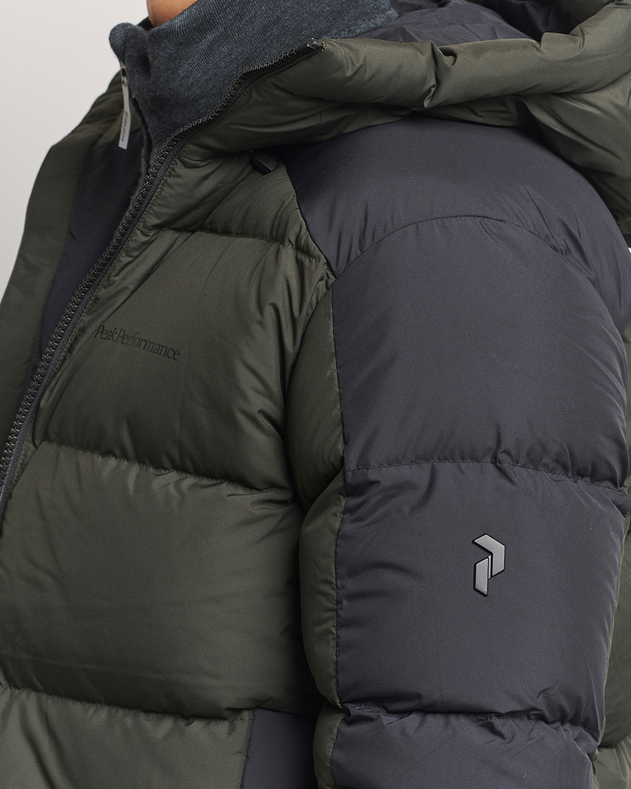 Herre | Jakker | Peak Performance | Down Puffer Hood Jacket Olive Extreme