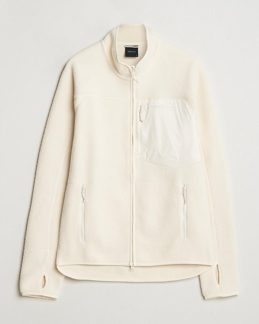 Herre | Gensere | Peak Performance | Pile Full Zip Vintage White
