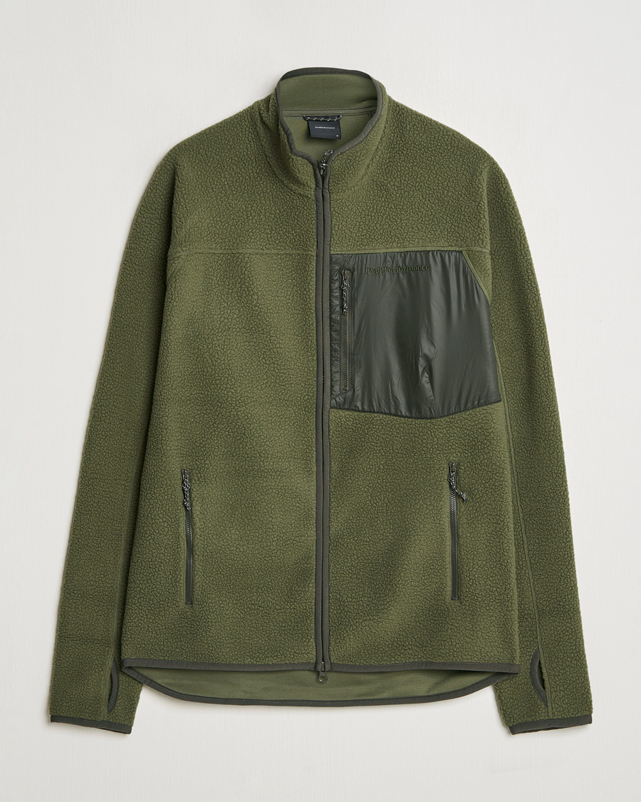 Herre | Gensere | Peak Performance | Pile Full Zip Pine Needle