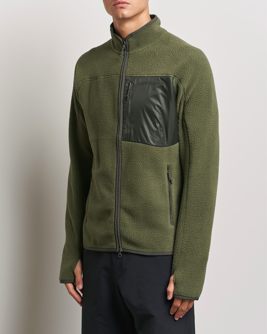 Herre | Gensere | Peak Performance | Pile Full Zip Pine Needle