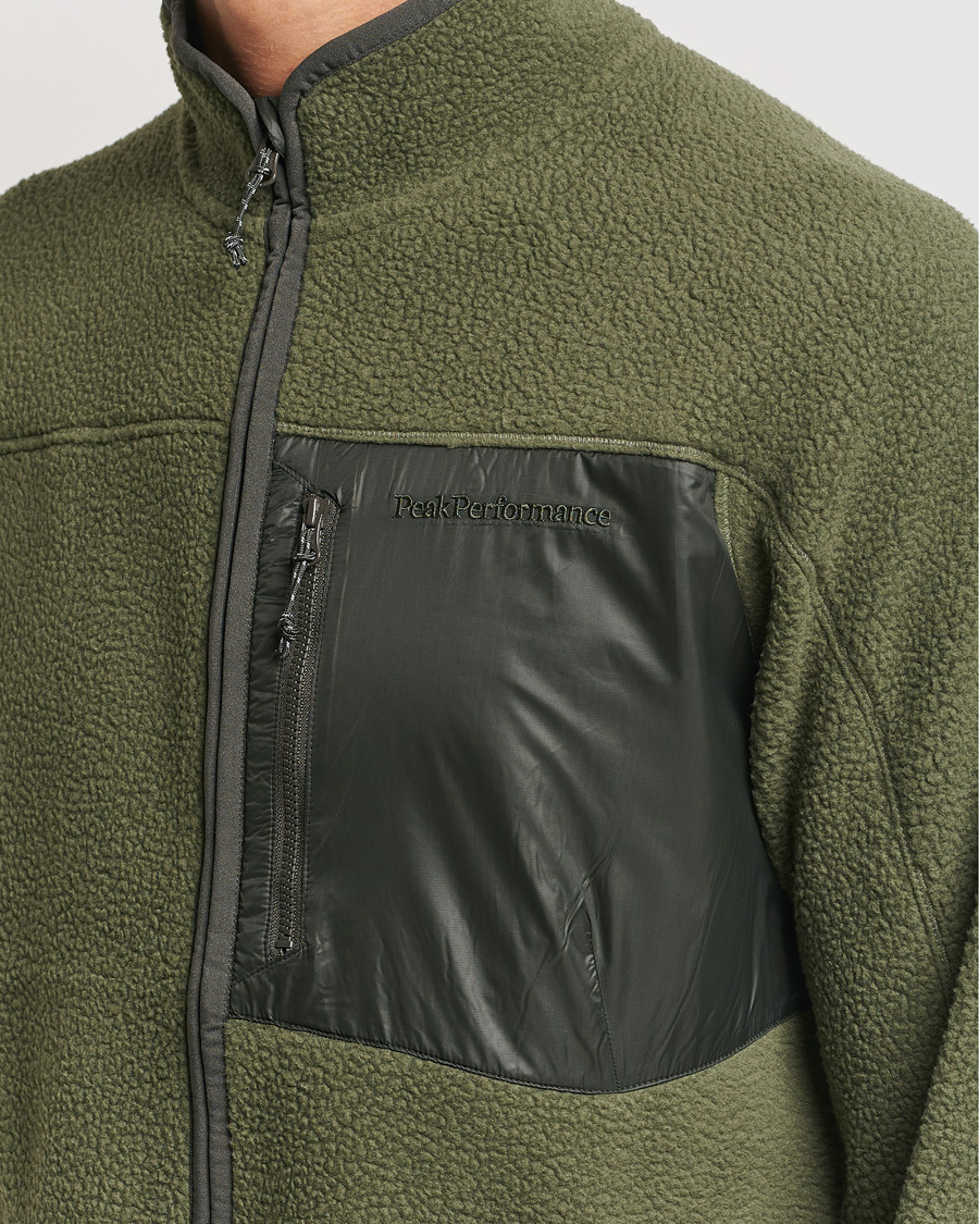 Herre | Gensere | Peak Performance | Pile Full Zip Pine Needle