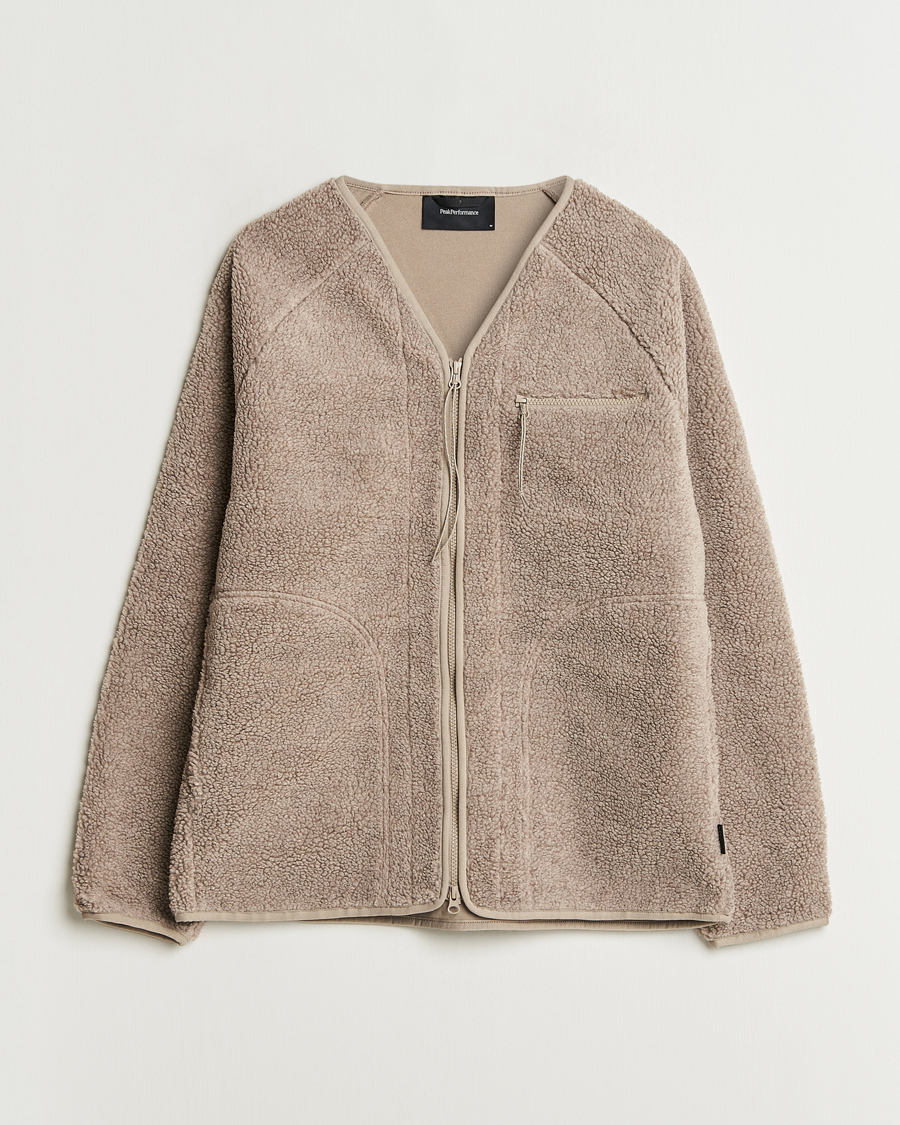 Herre | Gensere | Peak Performance | Heavy Pile Oversized Cardigan Avid Beige